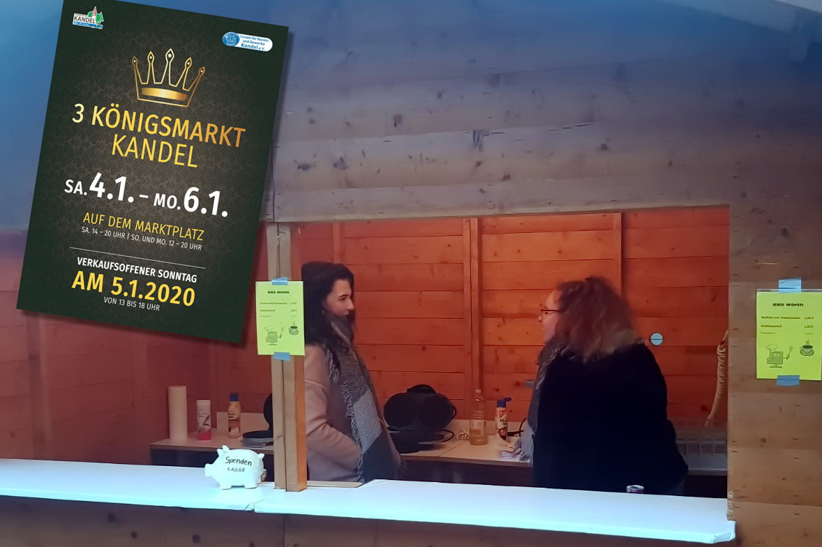 Waffeln und Kinderpunsch auf dem Dreikönigsmarkt in Kandel